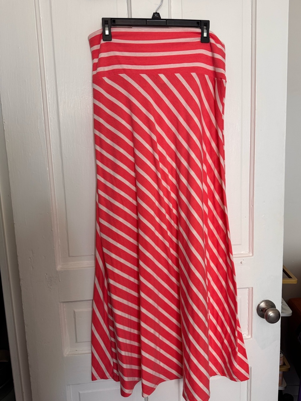 Mossimo Supply Co. Coral and White Striped Maxi